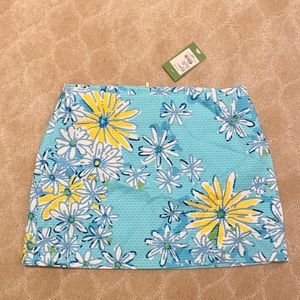 NEW LILY PULITZER blue flower skirt